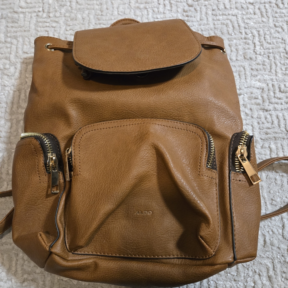 Aldo Brown Vegan "Leather" Backpack